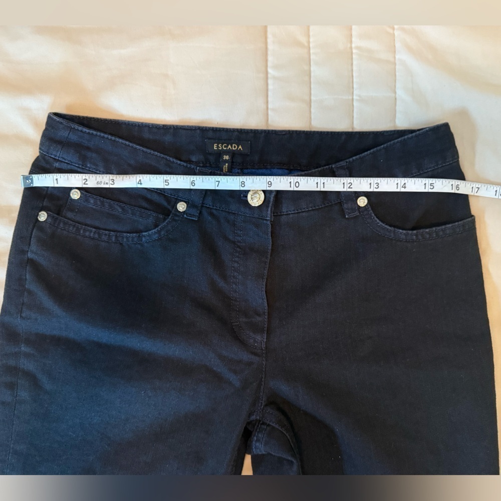 Escada Men's Slim Straight Jeans in Deep Blue, see measurements - Picture 3 of 7